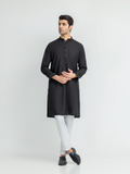 Men's Black Kurta - EMTK5-99633