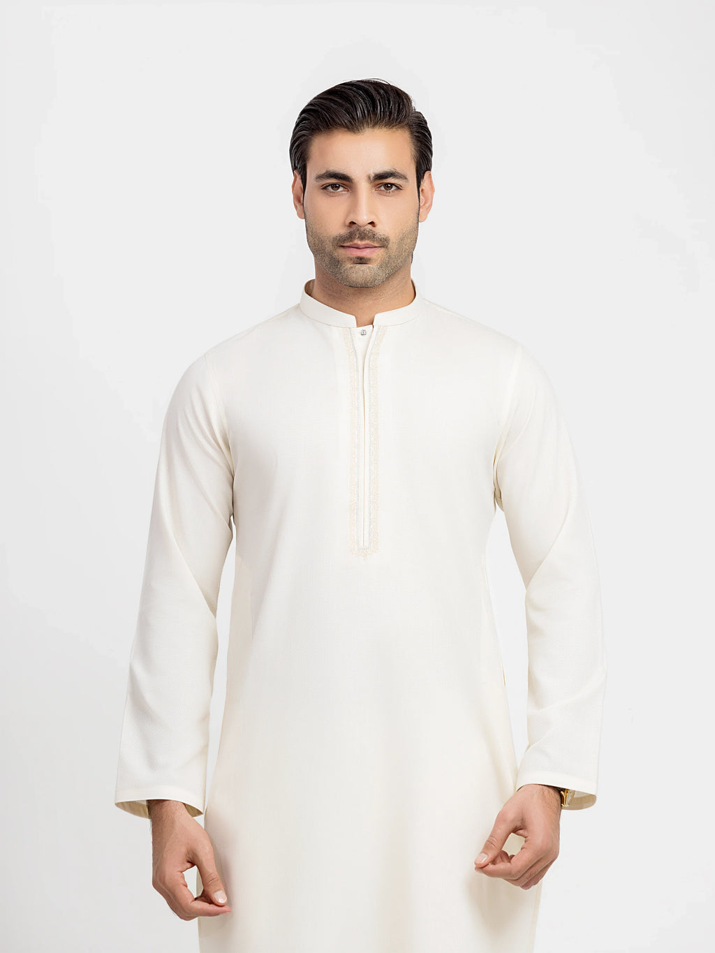 Men's Cream Kurta Pajama - EMTKPT5-099