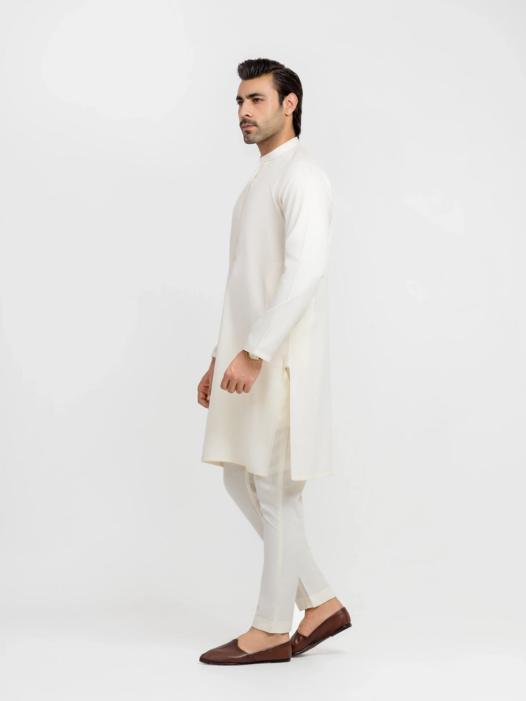 Men's Cream Kurta Pajama - EMTKPT5-099