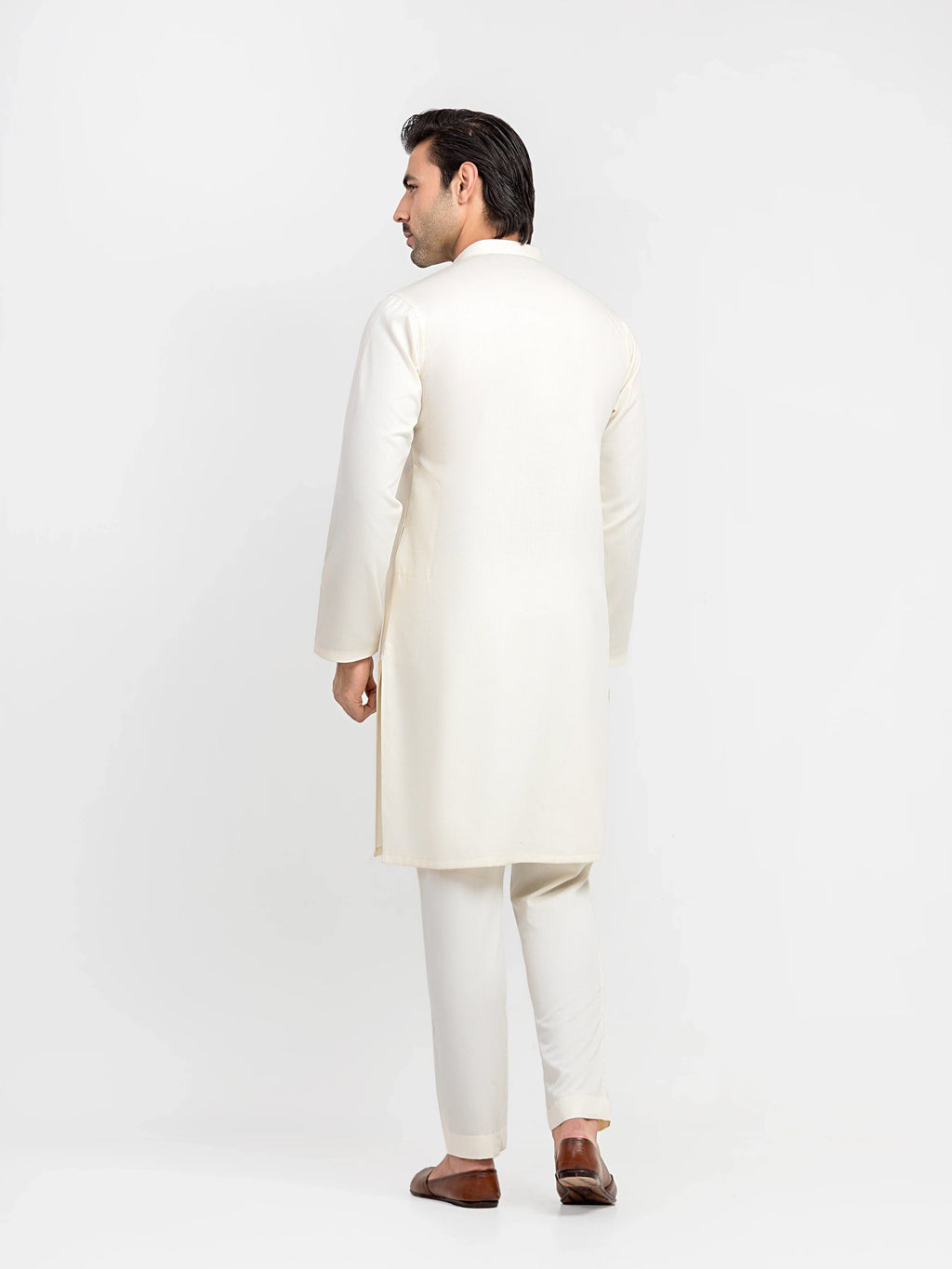 Men's Cream Kurta Pajama - EMTKPT5-099