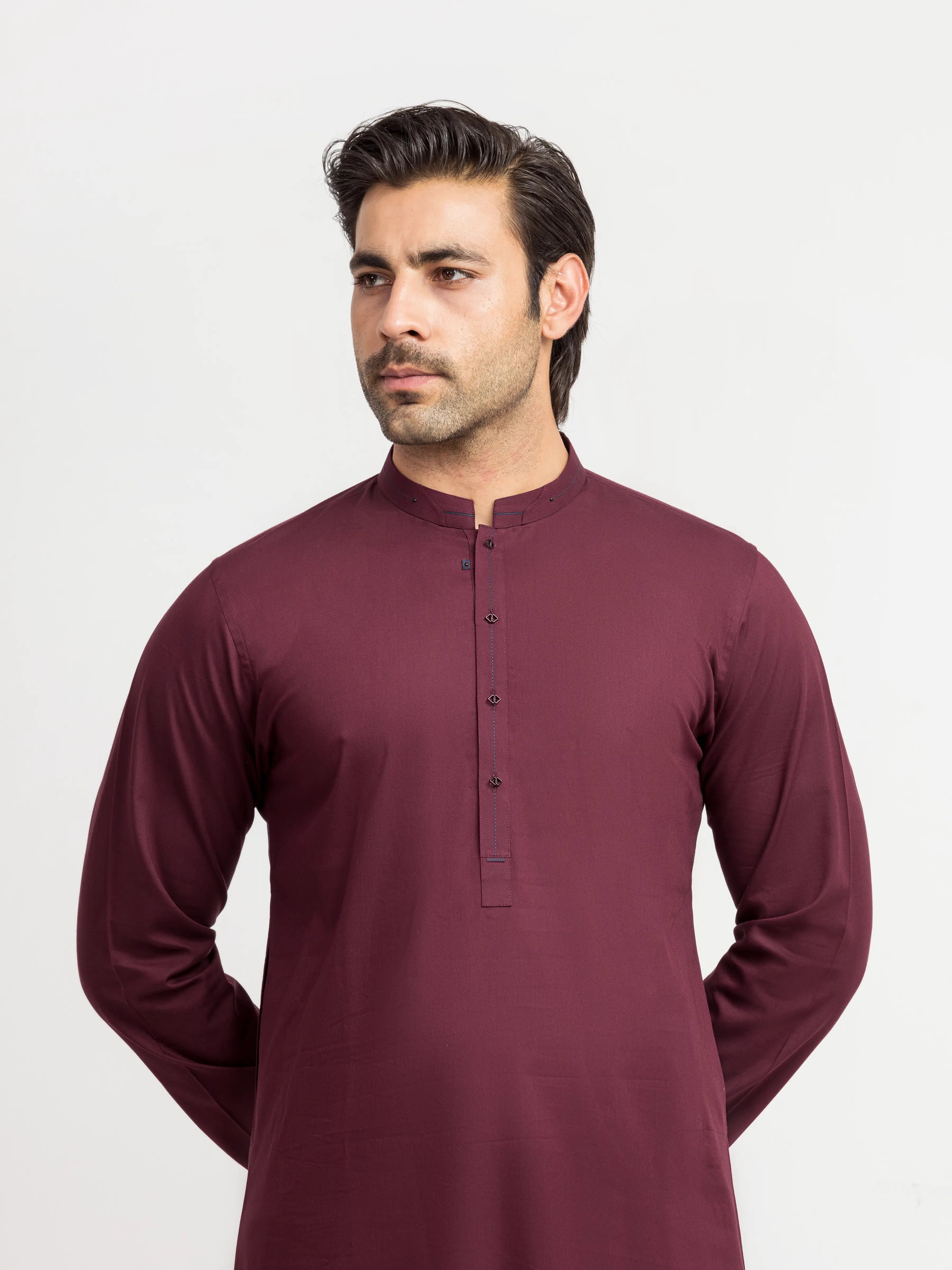 Men's Maroon Kurta Pajama - EMTKPT6-102