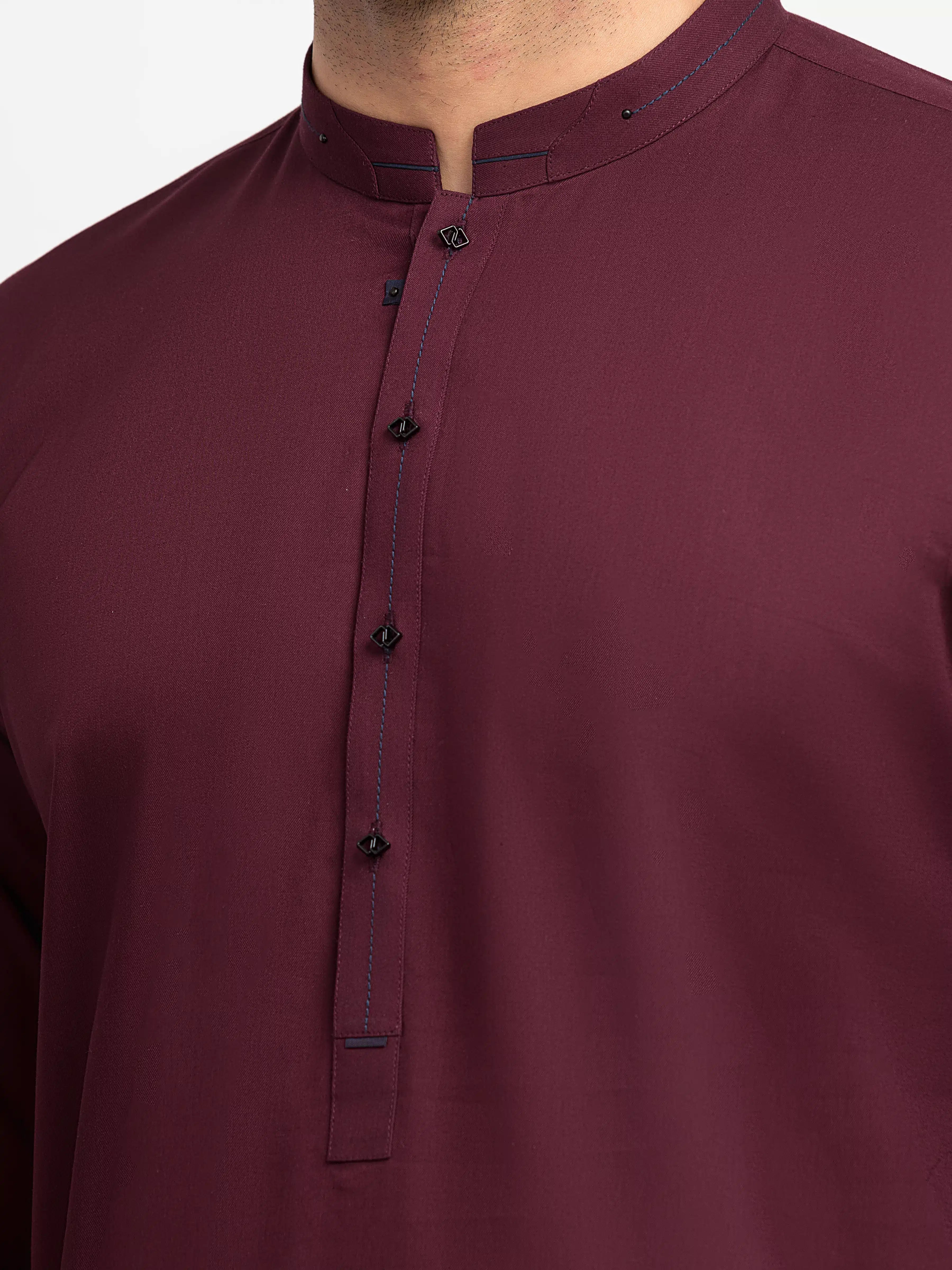 Men's Maroon Kurta Pajama - EMTKPT6-102