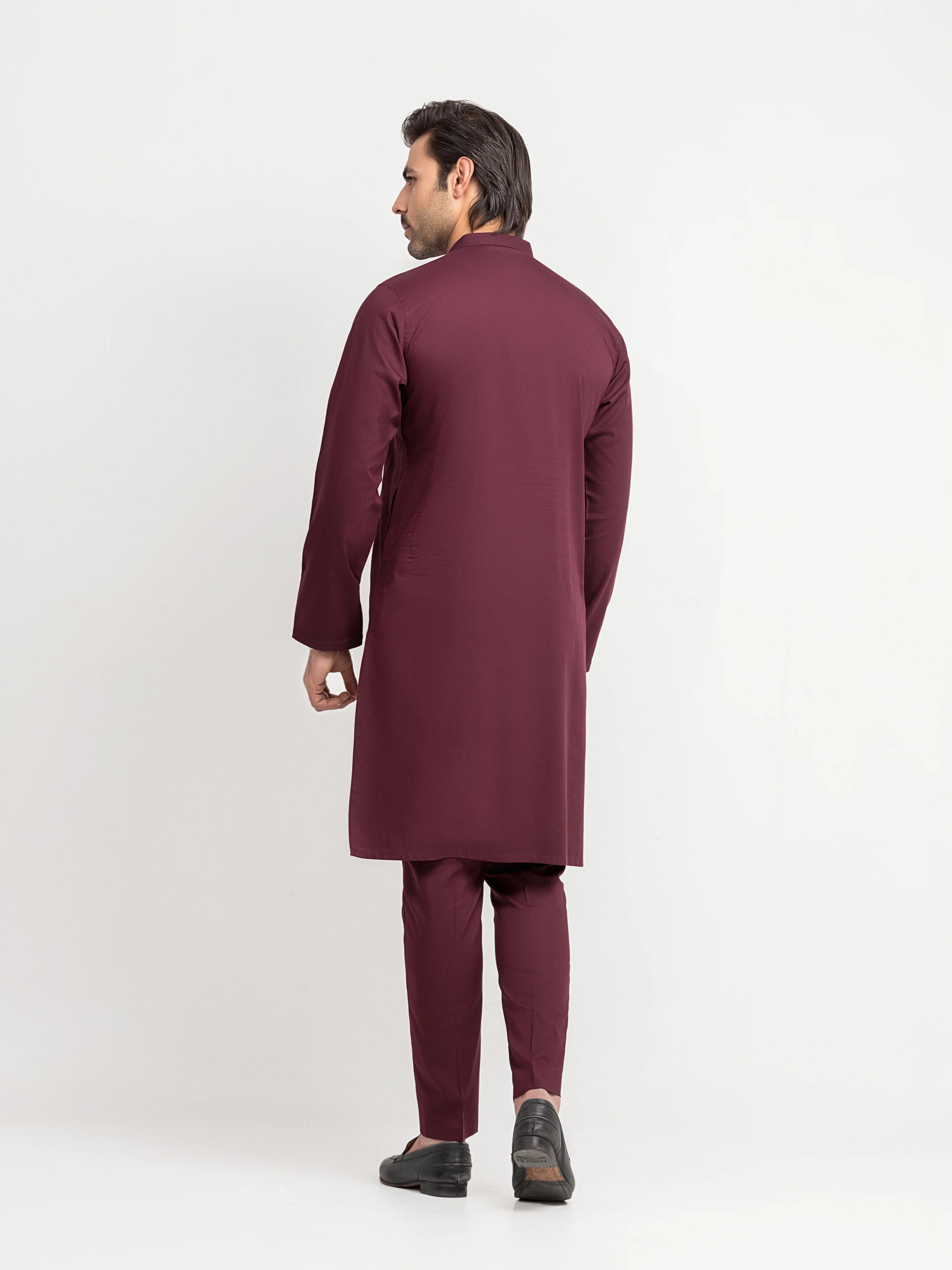 Men's Maroon Kurta Pajama - EMTKPT6-102