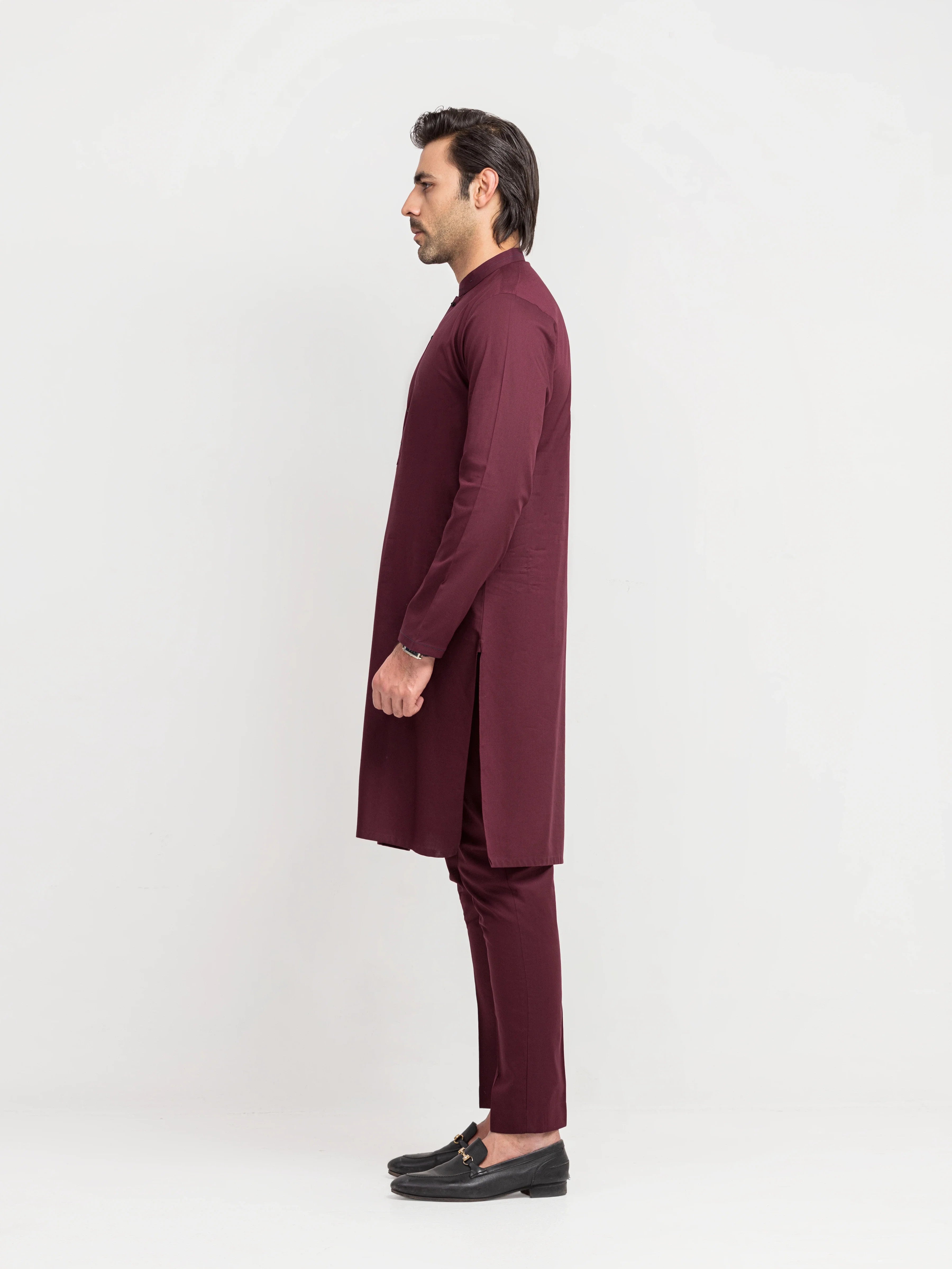 Men's Maroon Kurta Pajama - EMTKPT6-102