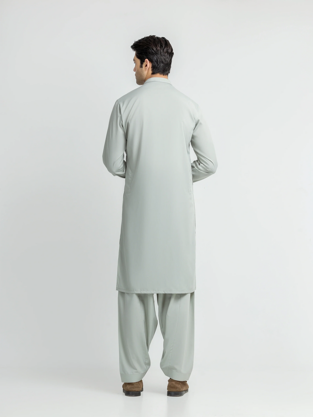 Men's Pastel Green Shalwar Kameez - EMTKS5-41234