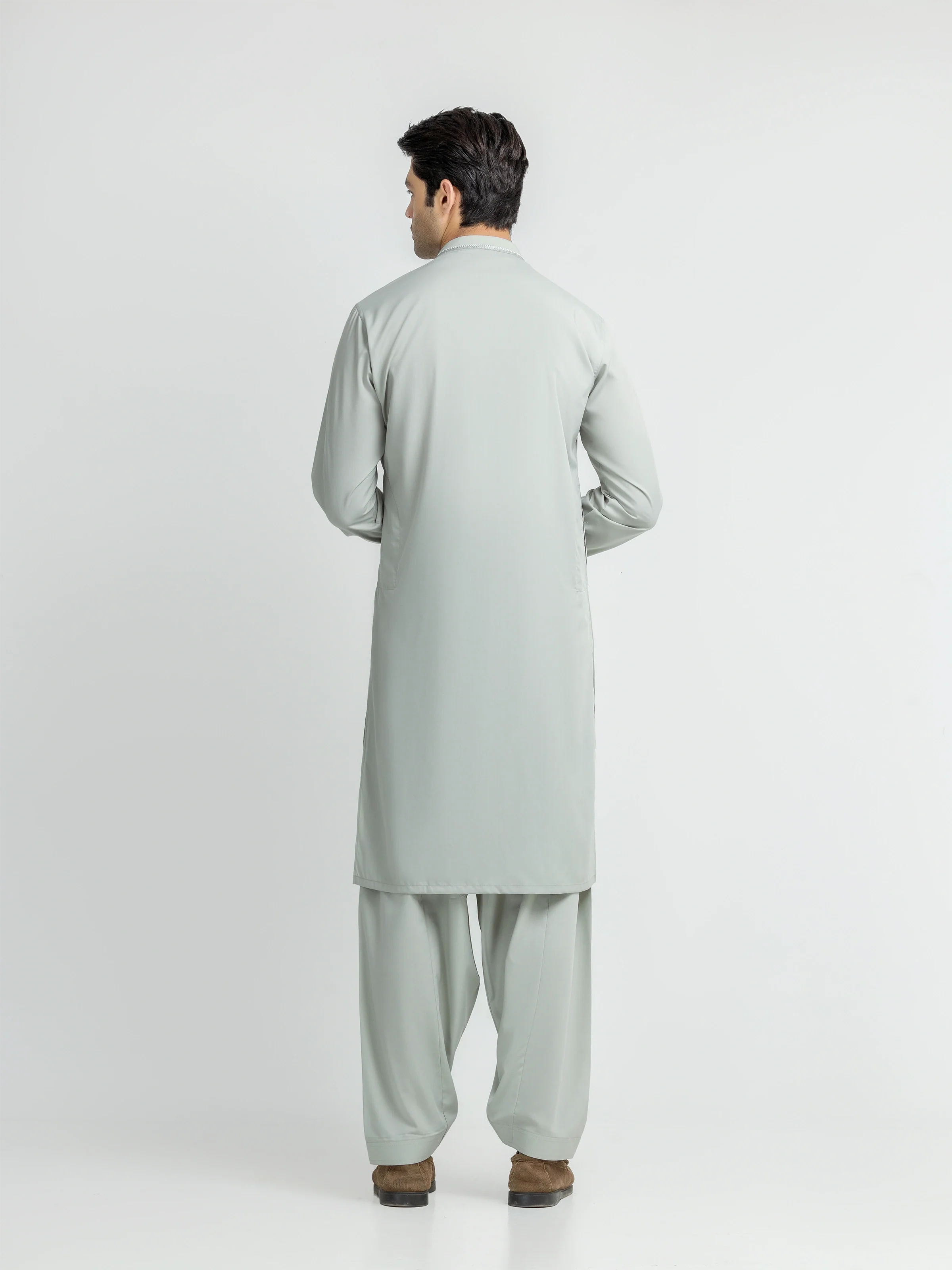 Men's Pastel Green Shalwar Kameez - EMTKS5-41234