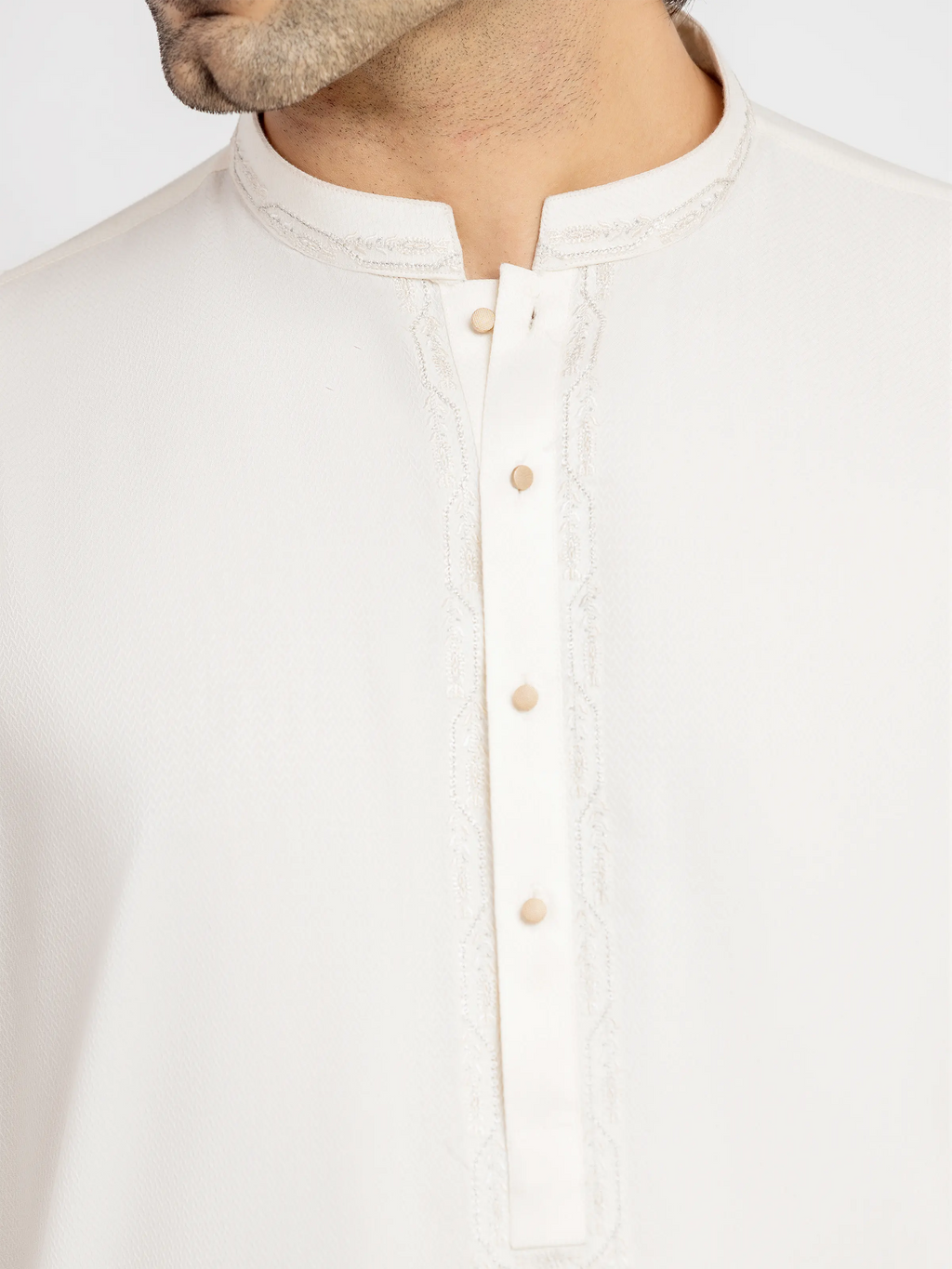 Men's Cream Kurta Shalwar - EMTKS6-41242