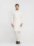 Men's Cream Kurta Shalwar - EMTKS6-41242