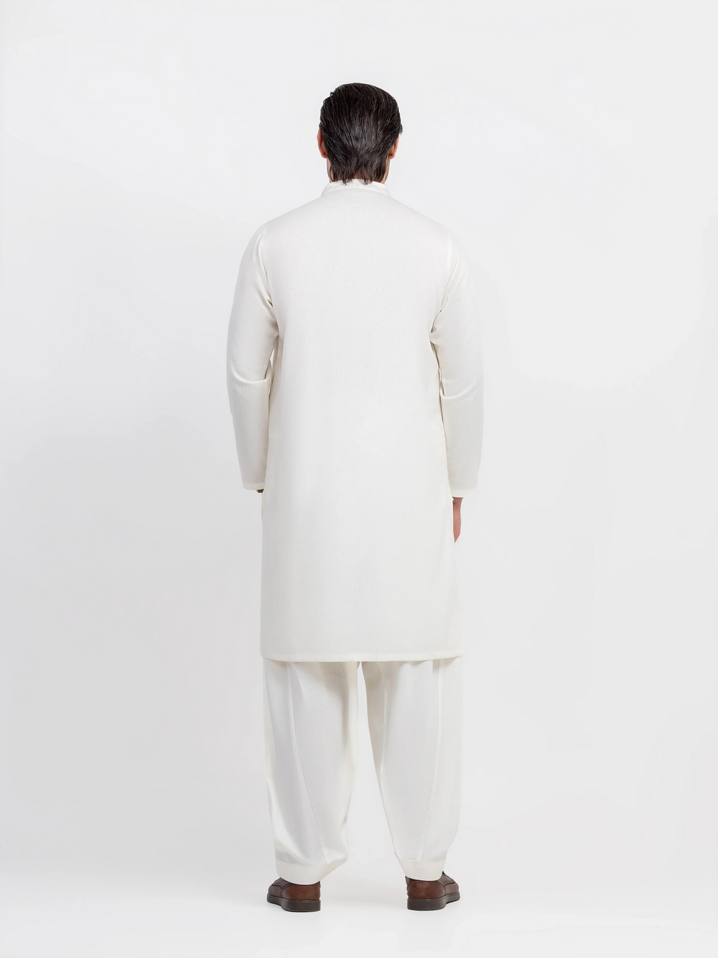 Men's Cream Kurta Shalwar - EMTKS6-41243