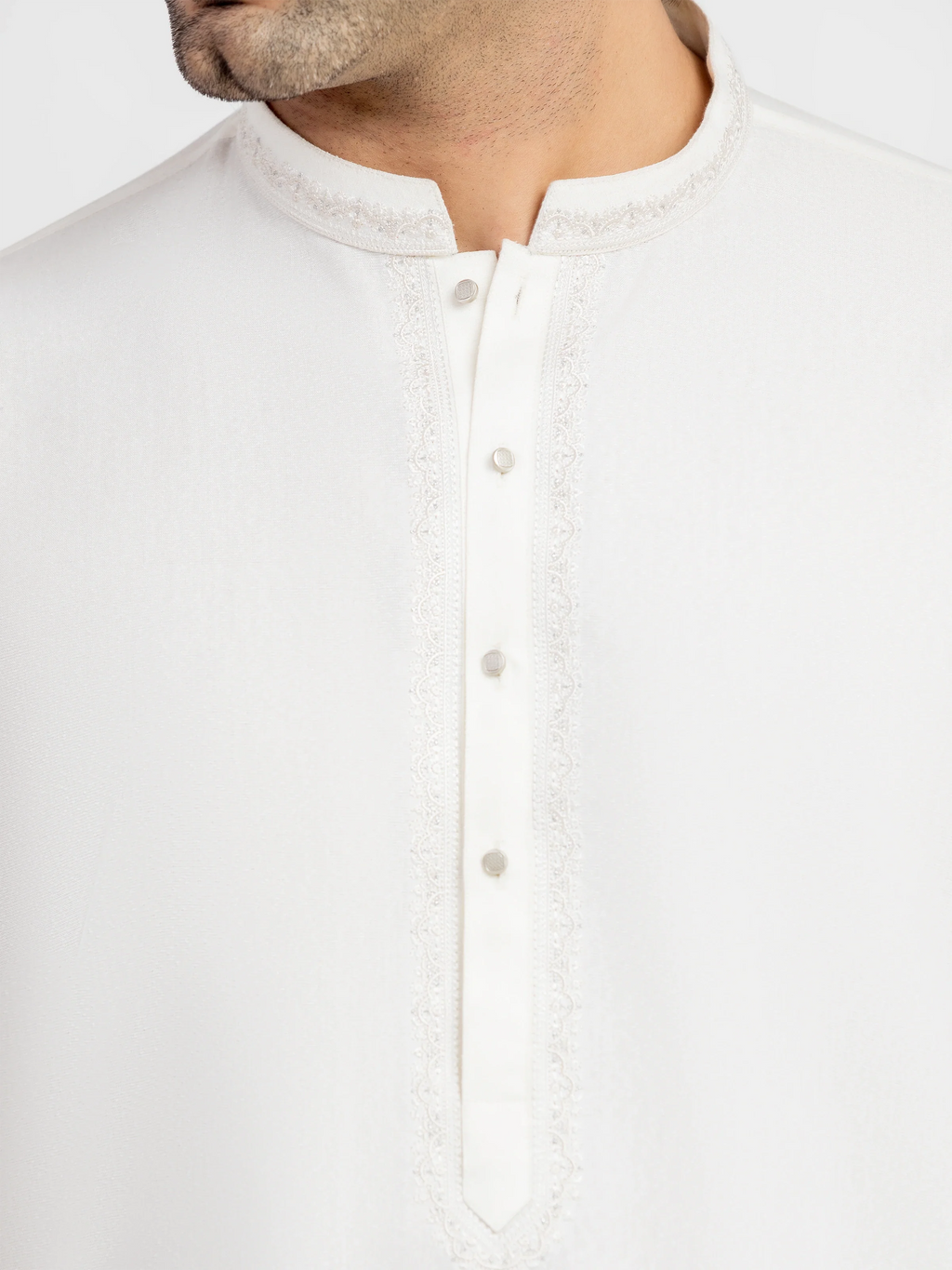 Men's Cream Kurta Shalwar - EMTKS6-41243
