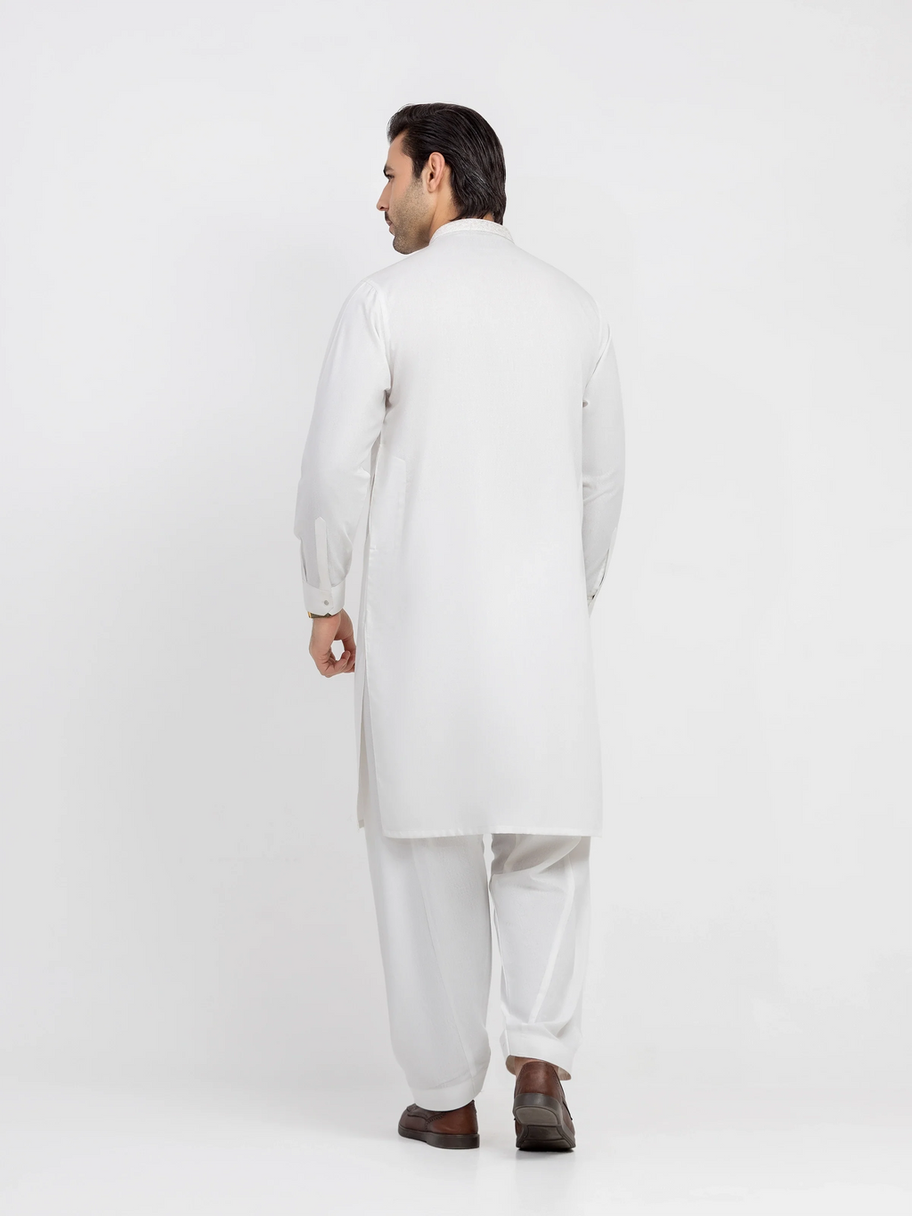 Men's Cream Kurta Shalwar - EMTKS6-41244