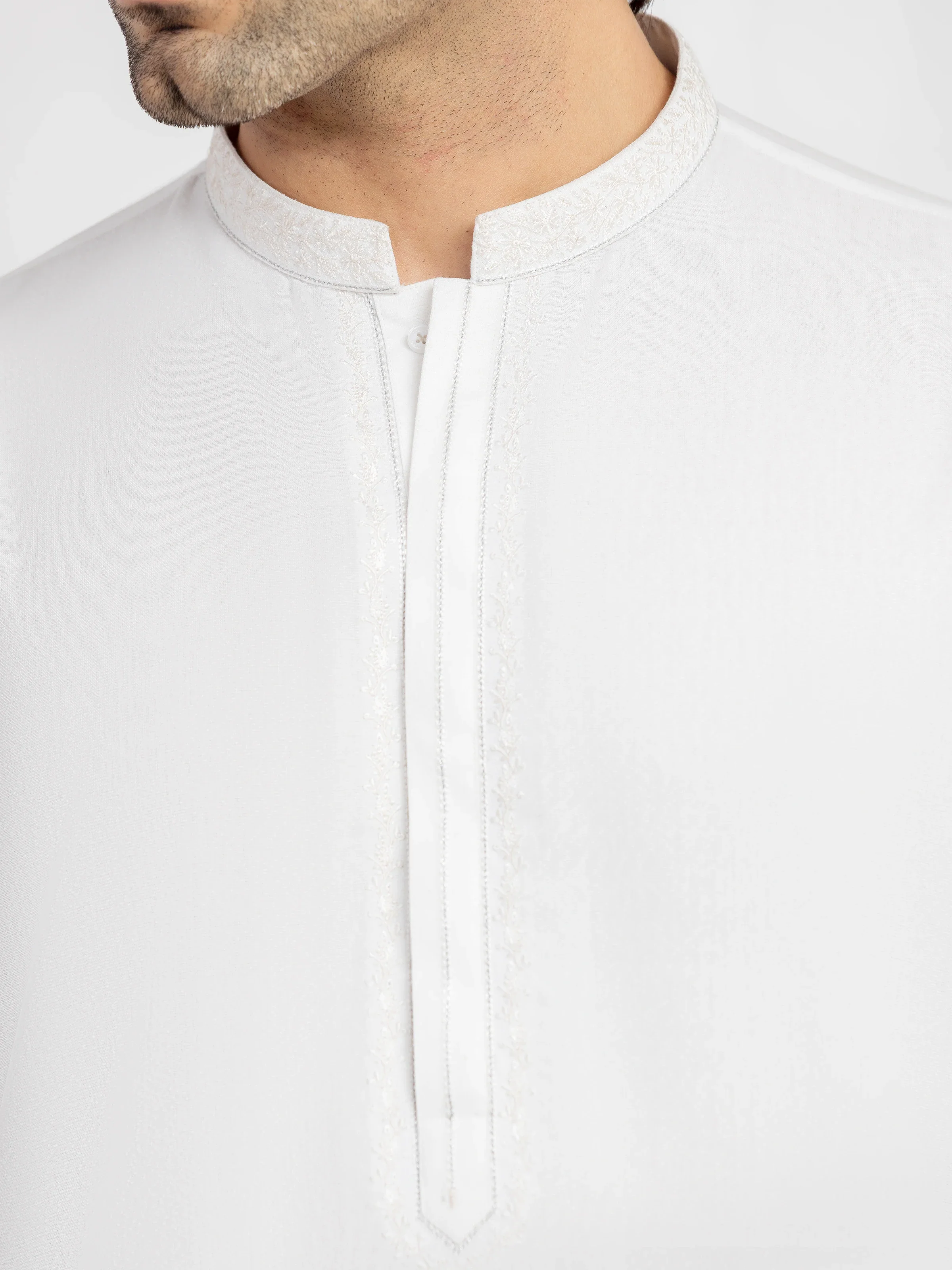 Men's Cream Kurta Shalwar - EMTKS6-41244