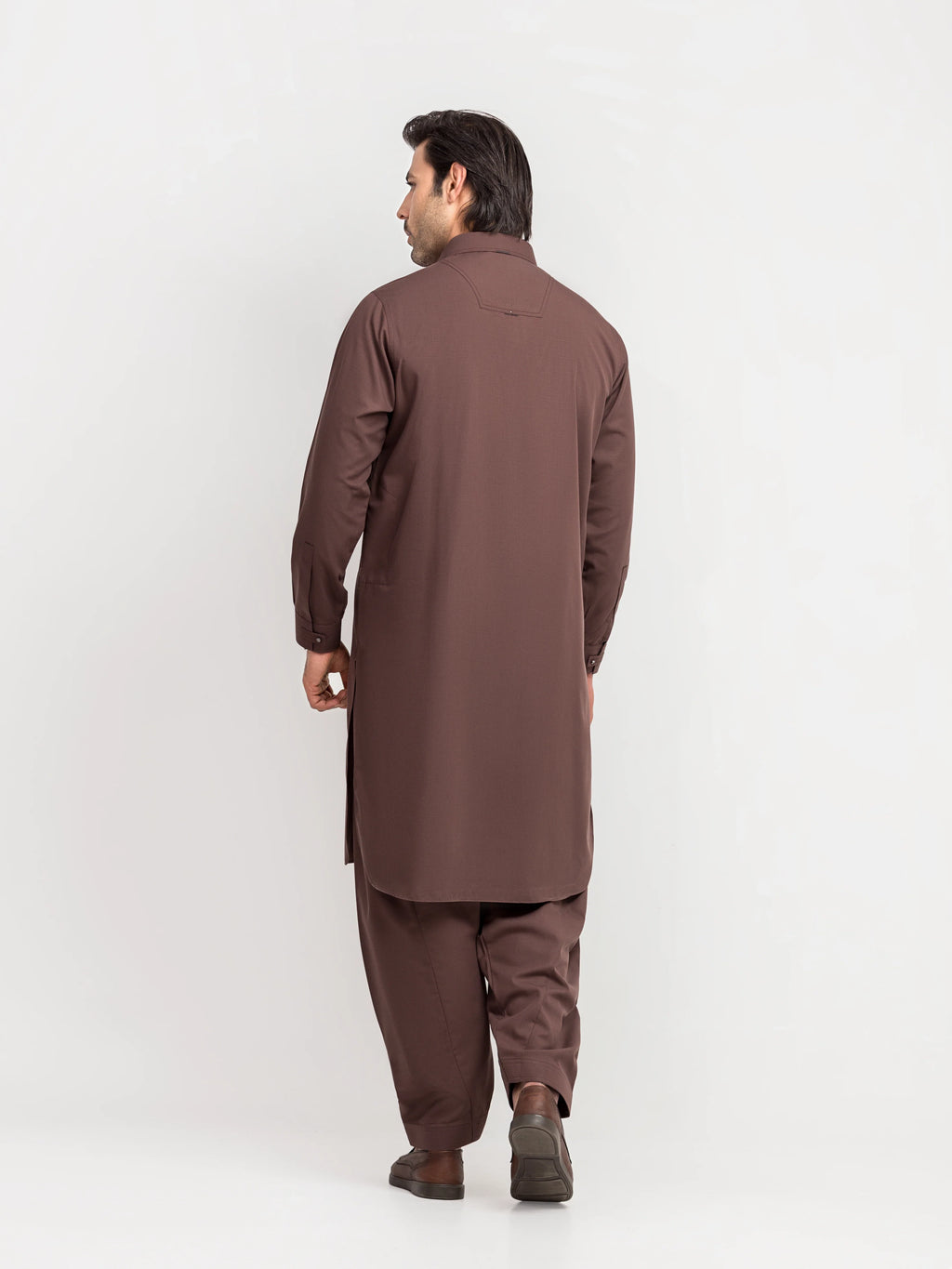 Men's Brown Kurta Shalwar - EMTKS6-41245