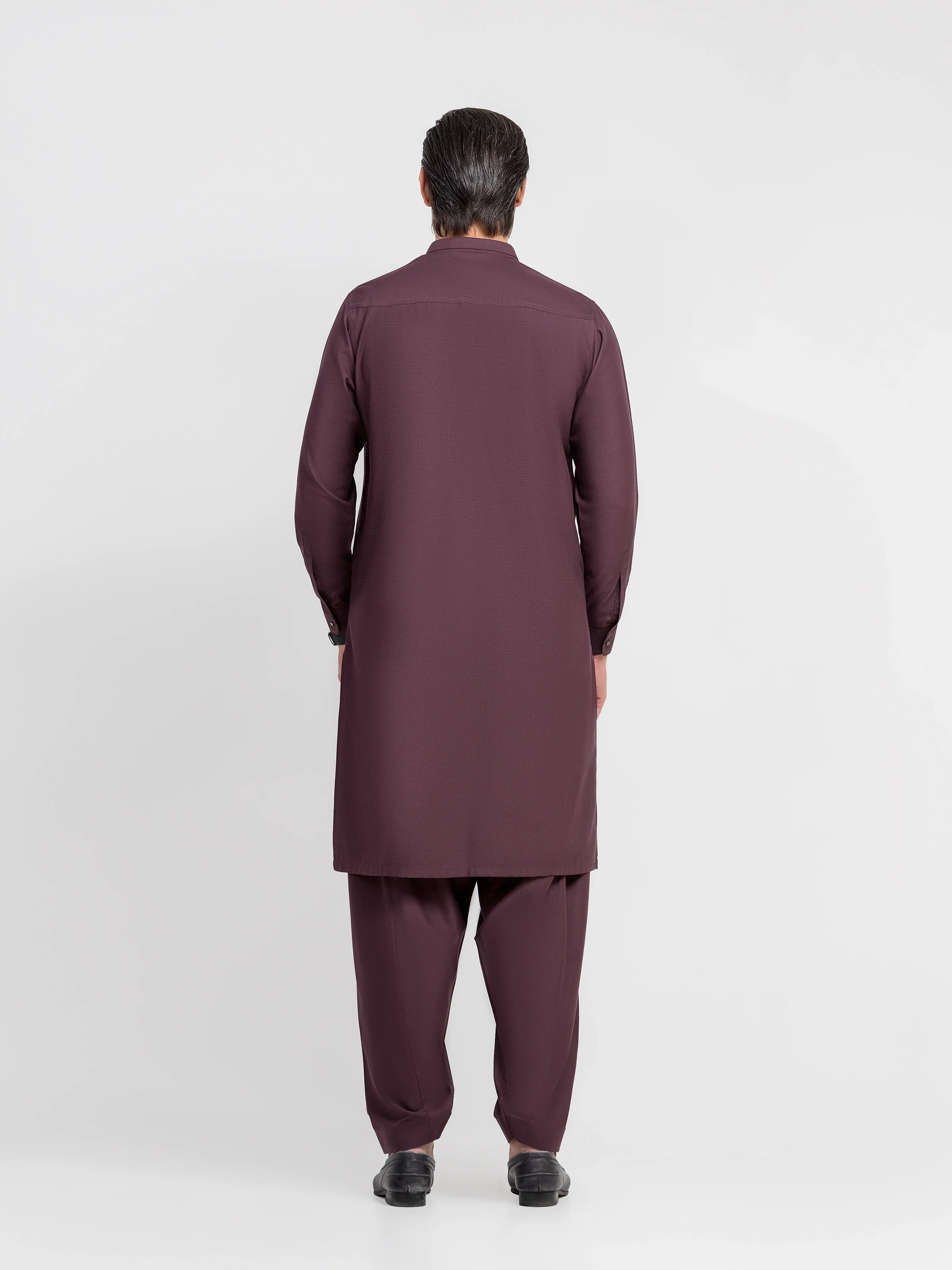 Men's Dark Maroon Shalwar Kameez - EMTKS6-41246