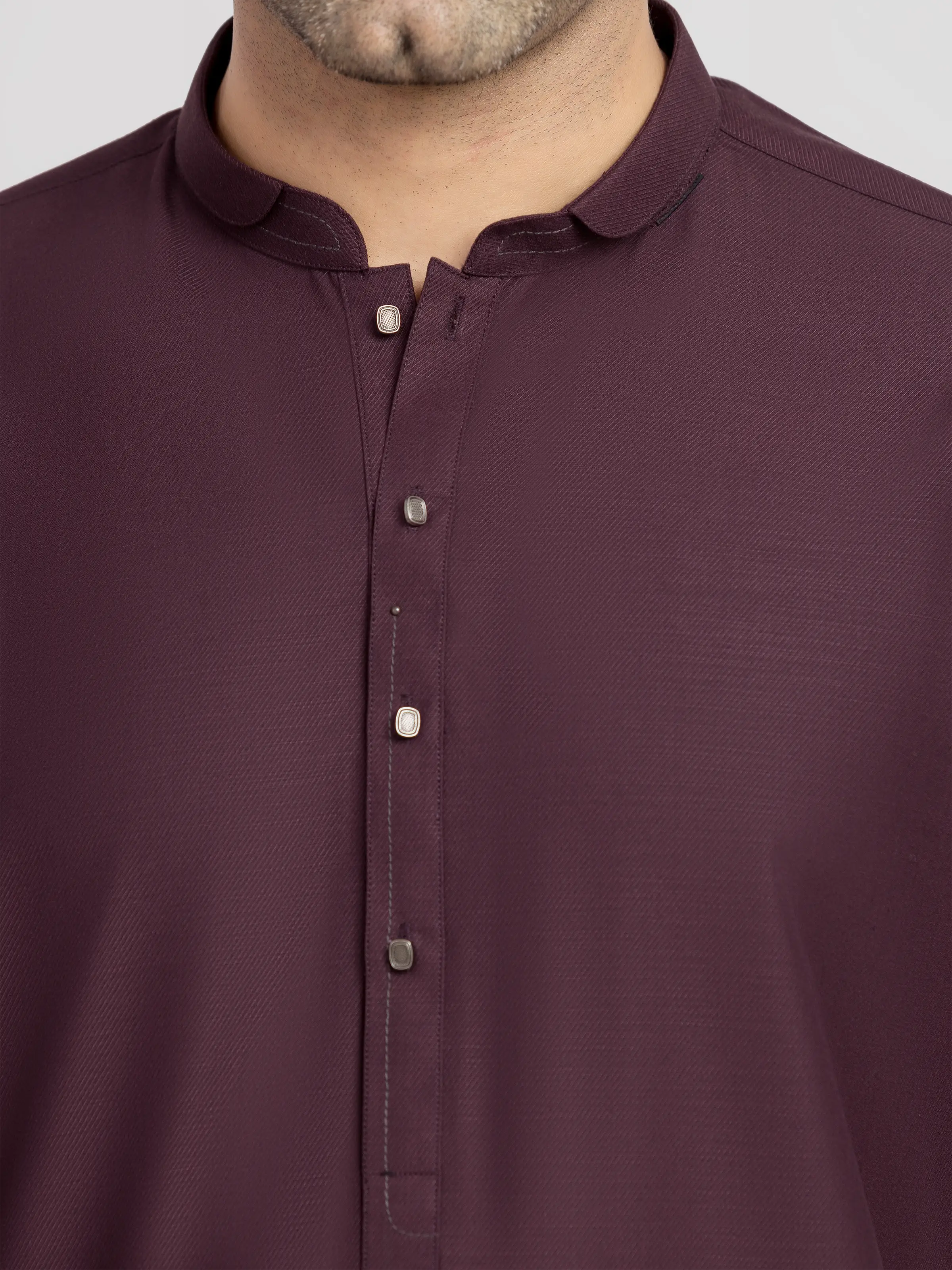 Men's Dark Maroon Shalwar Kameez - EMTKS6-41246