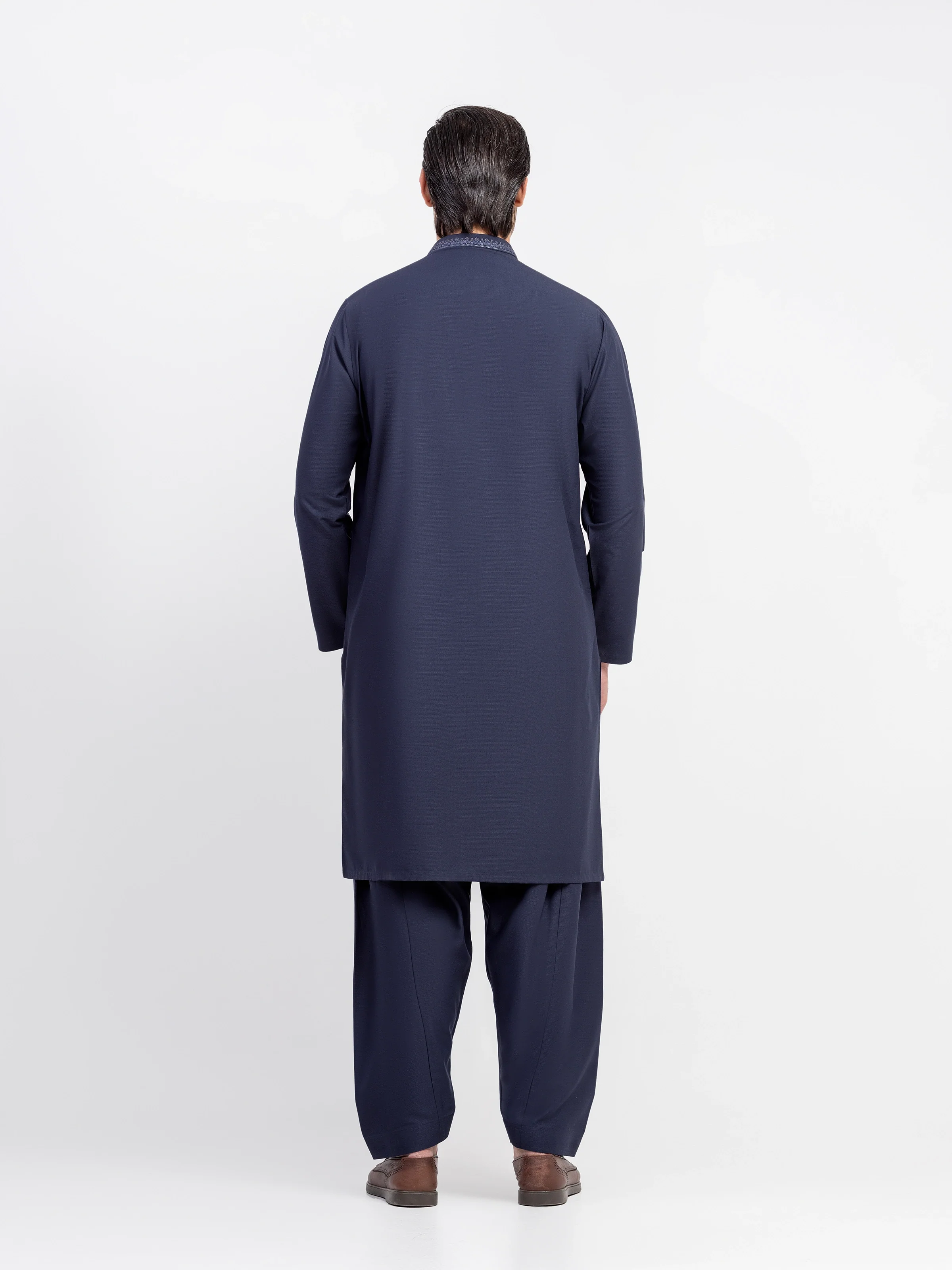 Men's Navy Kurta Shalwar - EMTKS6-41248