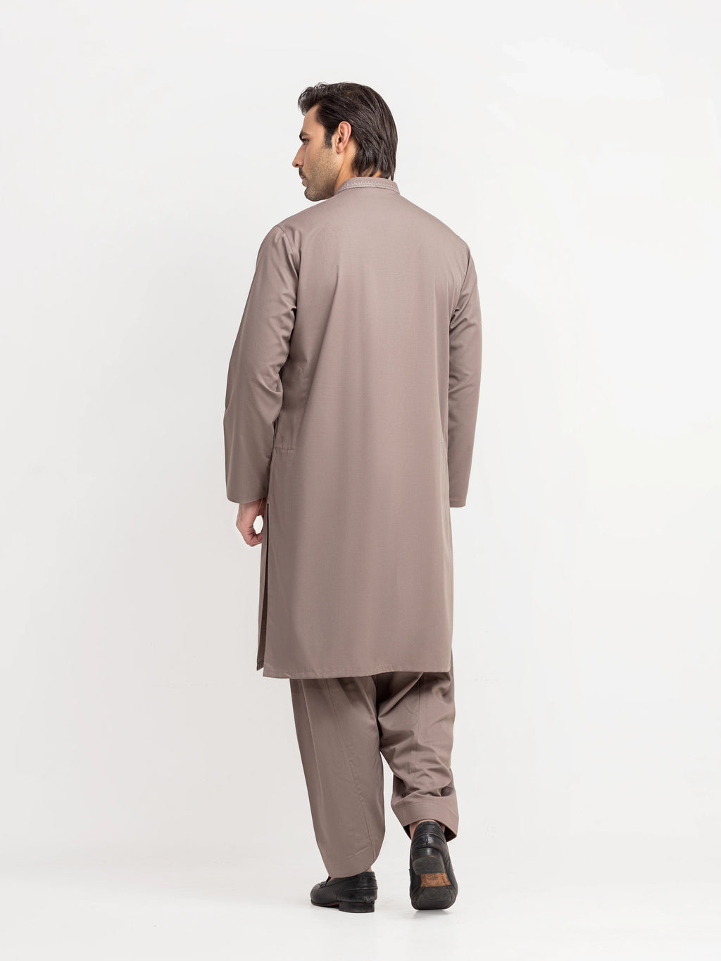 Men's Coffee Brown Kurta Shalwar - EMTKS6-41249